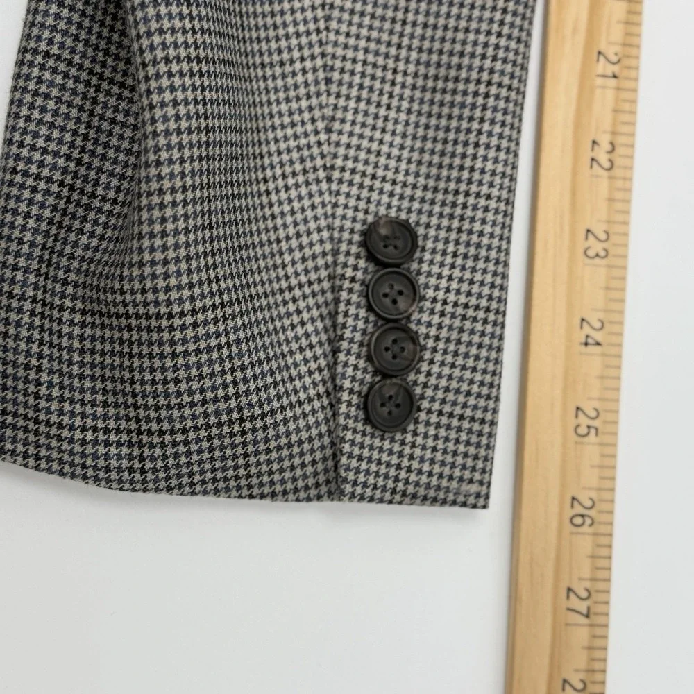 Lauren by Ralph Lauren Men's 40L Wool Silk Blend Slim Sport‎ Coat Houndstooth